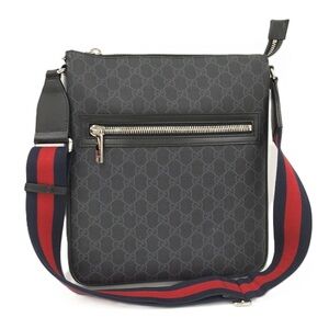 GUCCI Messenger Bag GG Supreme Grey 792081 520981